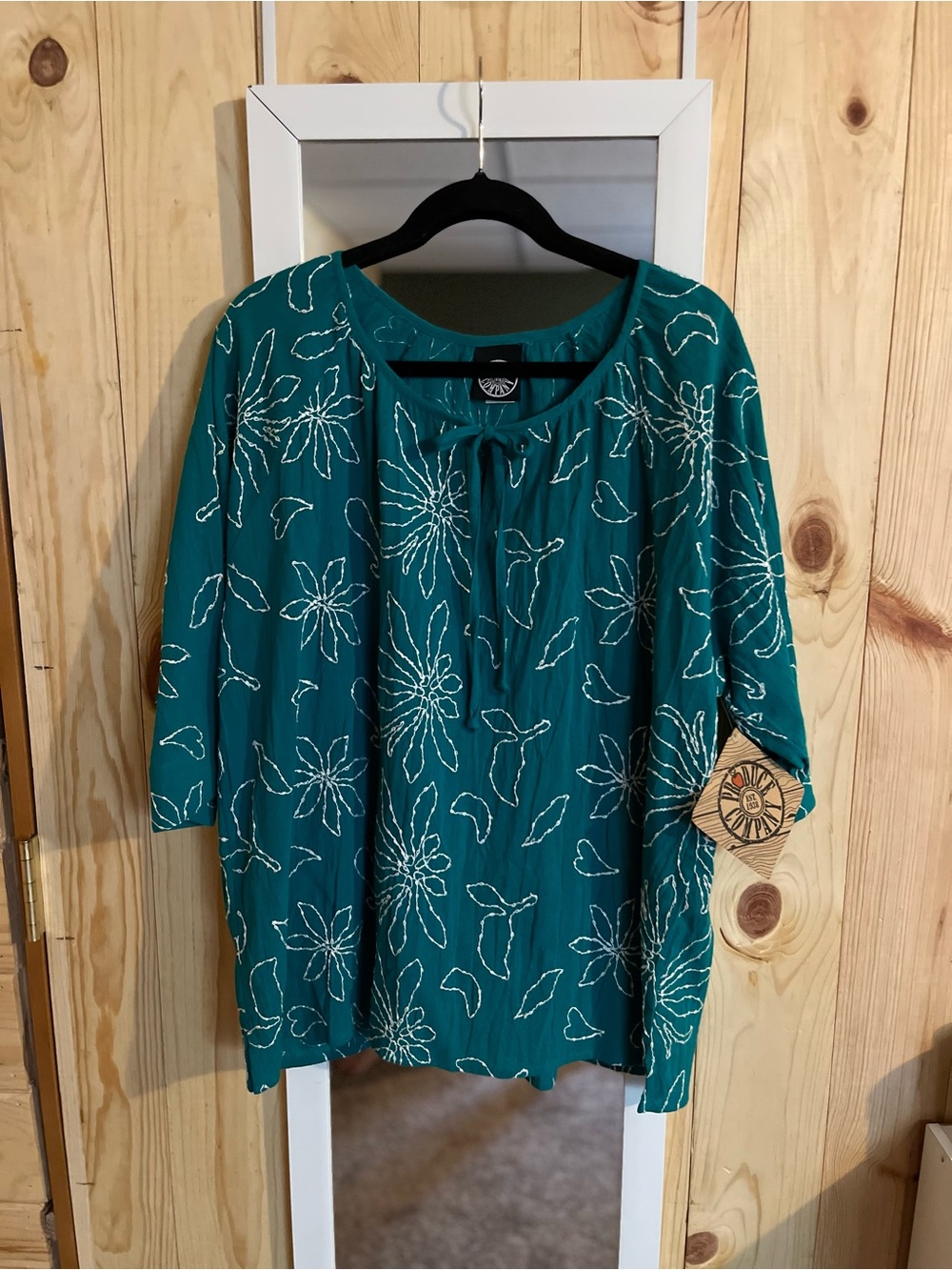 Produce Company Blouse 1/2 Sleeve 100% Cotton NWT